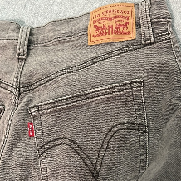 Levis Ribcage Straight Ankle Jeans Size 31 Capsule Gray Academia Preppy Grunge - Picture 11 of 13